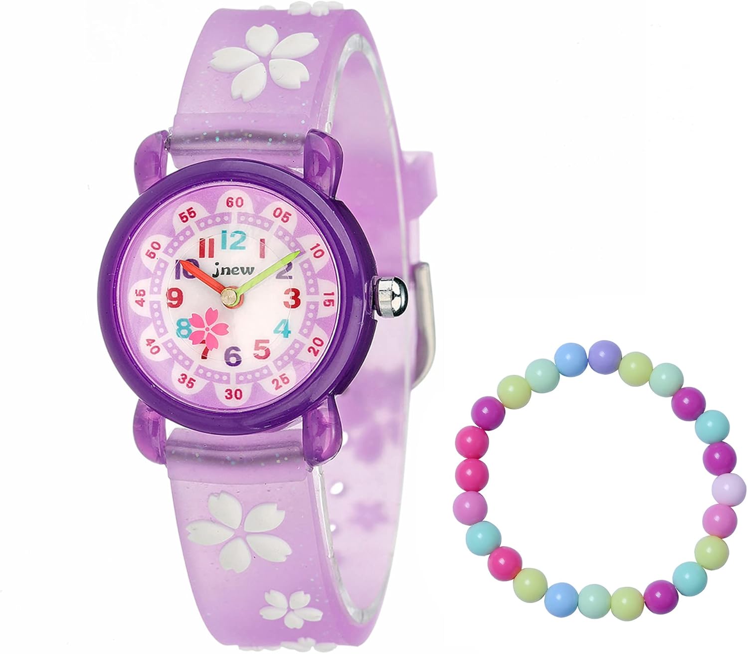 Orologio Bambina, 3ATM Impermeabile Quarzo Orologio da Polso con 3D Cartone Animato Cinturino in Silicone Orologio per Ragazze da 3-10 Anni