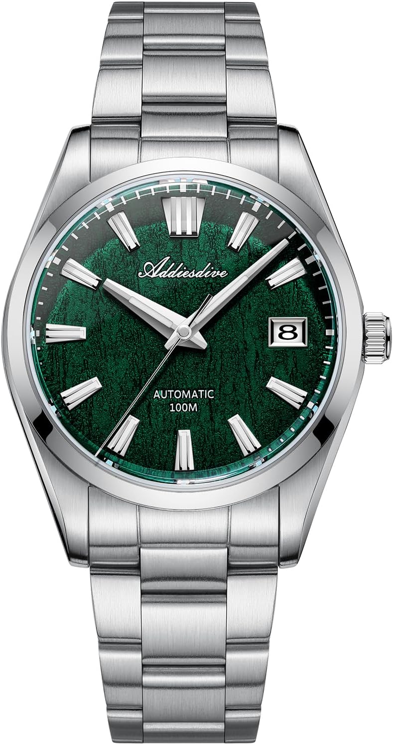 ADDIESDIVE Orologi automatici da uomo NH35A movimento meccanico analogico in cristallo zaffiro 39 mm