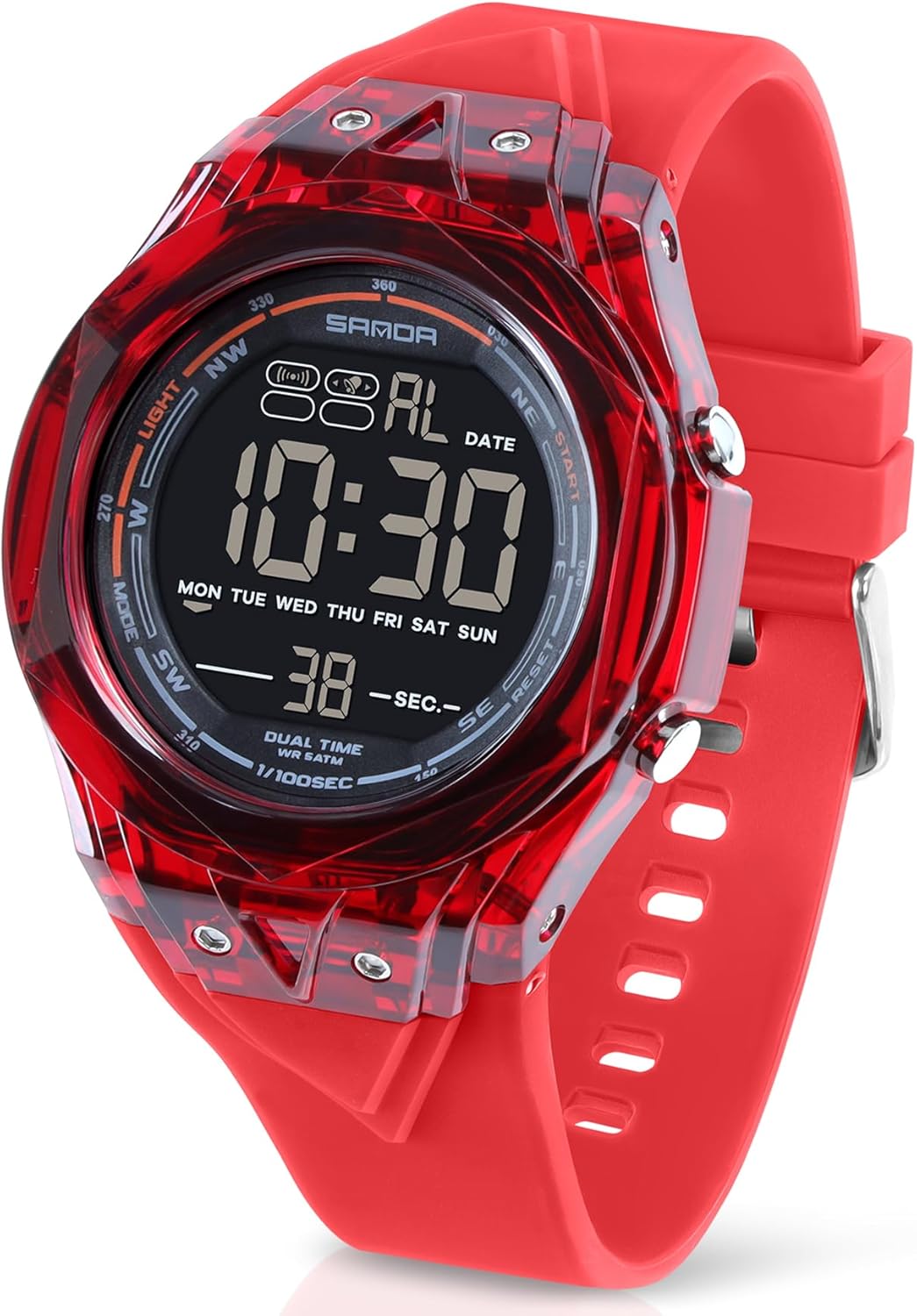 Men's Digital Sport Watch Waterproof Military Watches with Alarm/Countdown/Stopwatch/Light/Time Signal/Multifunctional Military Wrist Watch