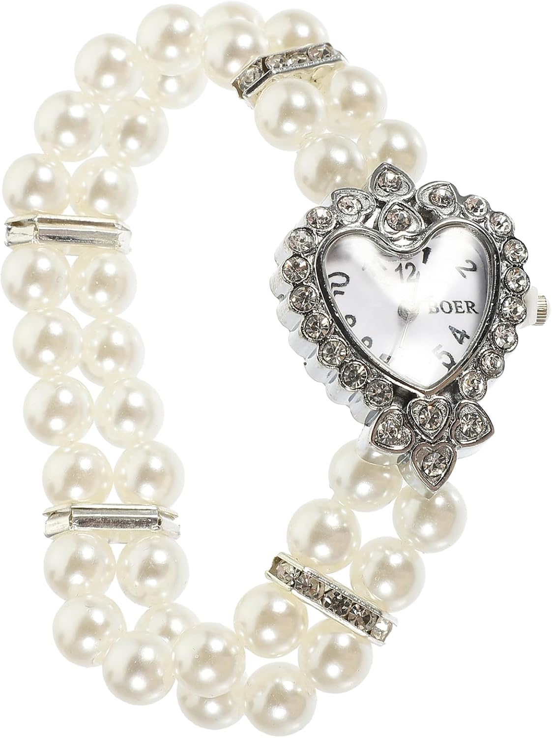 1 Pc Women's Wrist Watch Rhinestone Bracelet for Women Women's Watches for Small Wrists White White Fashion Missing Plastic Jewellery