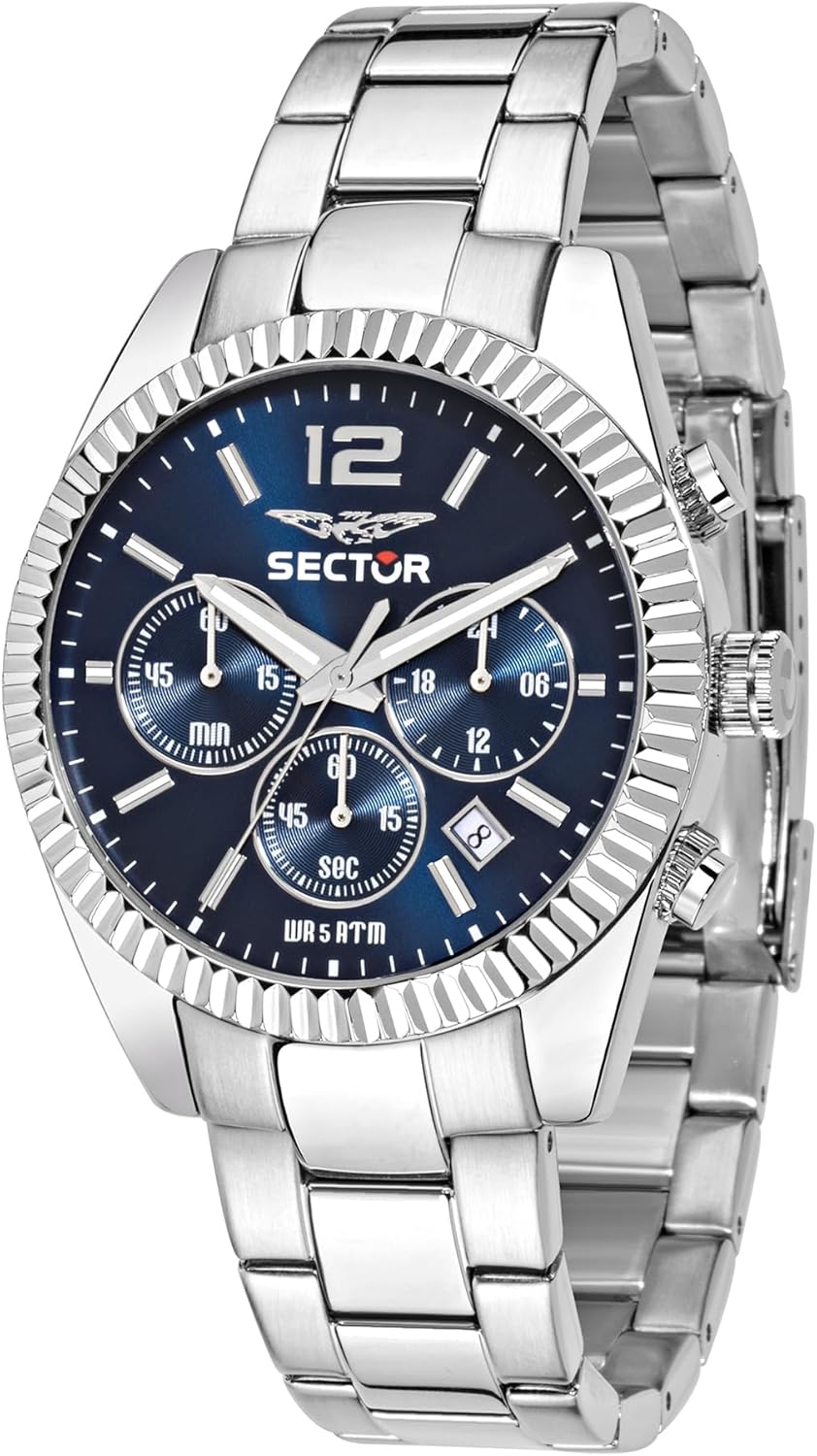 Sector No Limits Orologio da uomo, Collezione Sector 240, movimento al quarzo, cronografo, in acciaio - R3273676004