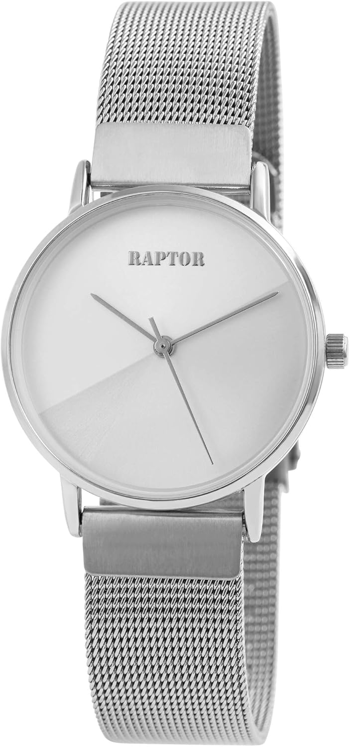 Raptor Vertical RA10178 Women's Milanese Mesh Watch with Hook Closure Analogue Quartz Silver Bracelet