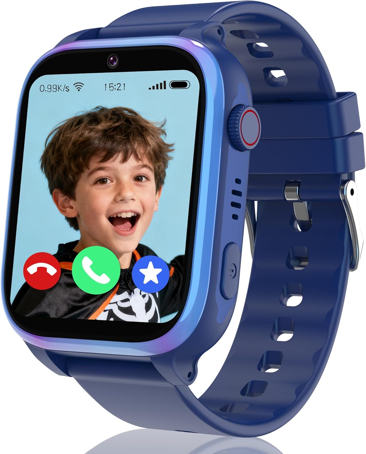 4G Smartwatch Kids Smartwatch with Video Calls, SOS, GPS Location, School Mode, SMS, IP68 Waterproof, 7 Games, Alarm Best Gift for Girl