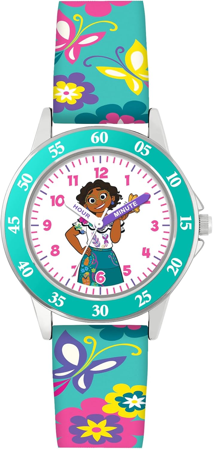 Disney Encanto ENC9001ARG Multicolour Silicone Time Teacher Watch Pink