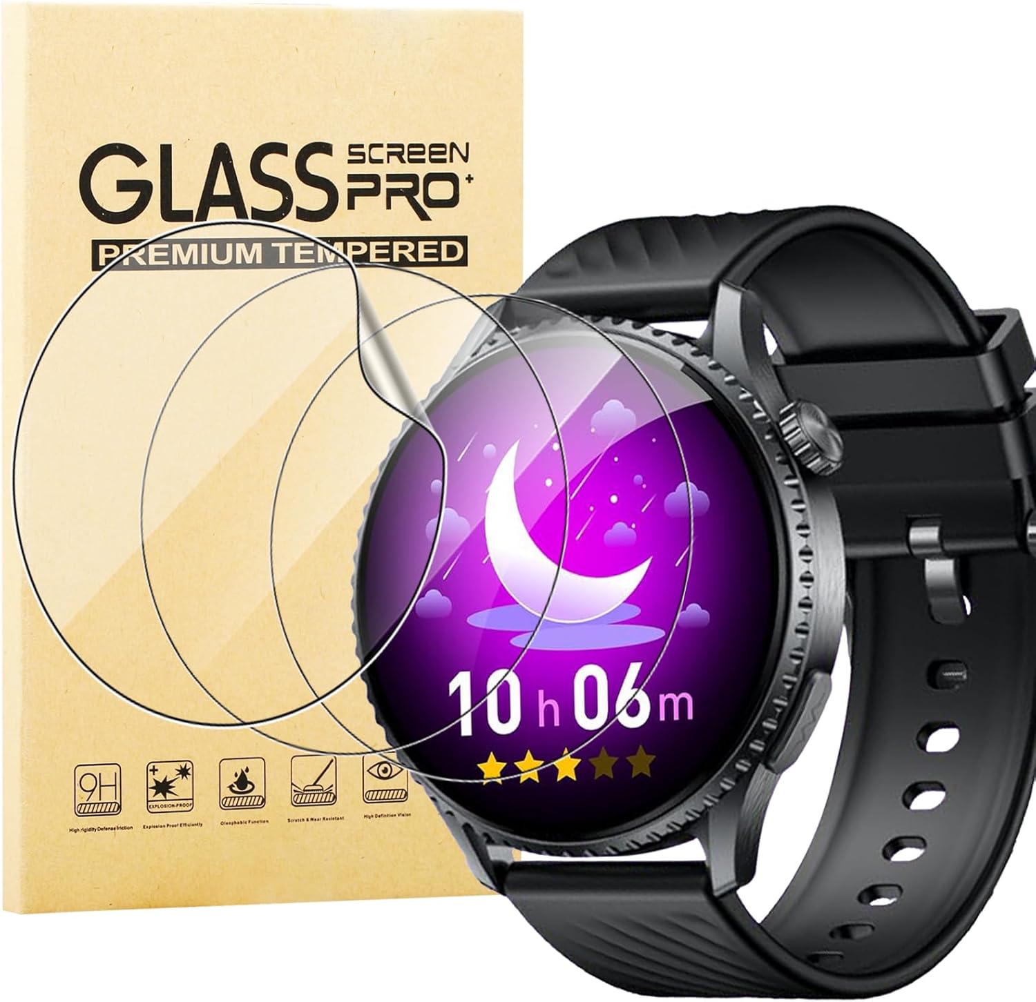 3 Pieces Screen Protector for IdoMars Smartwatch 1.56 Inches, HD Transparent Anti-Scratch Screen Protector, Bubble Free, Soft TPU Protective Film for IdoMars Watch
