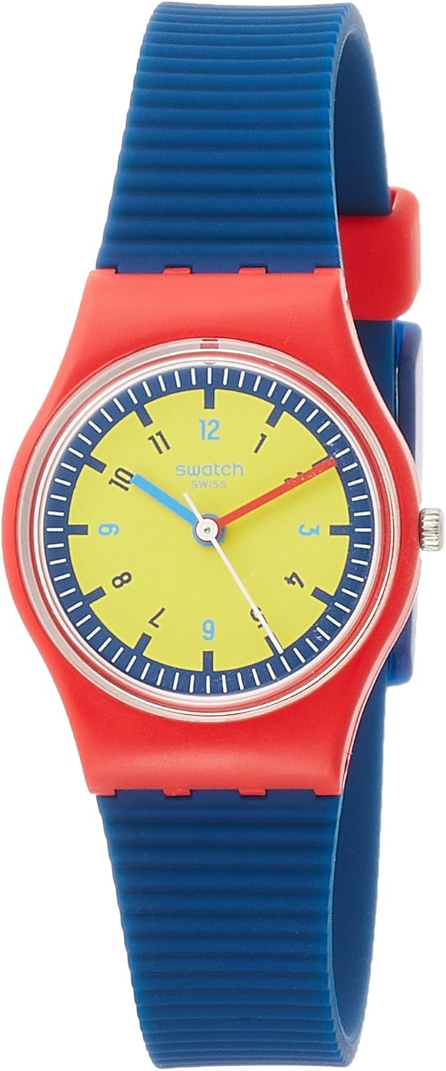 Swatch LR131 Women's Analogue Quartz Watch with Silicone Strap, bracelet