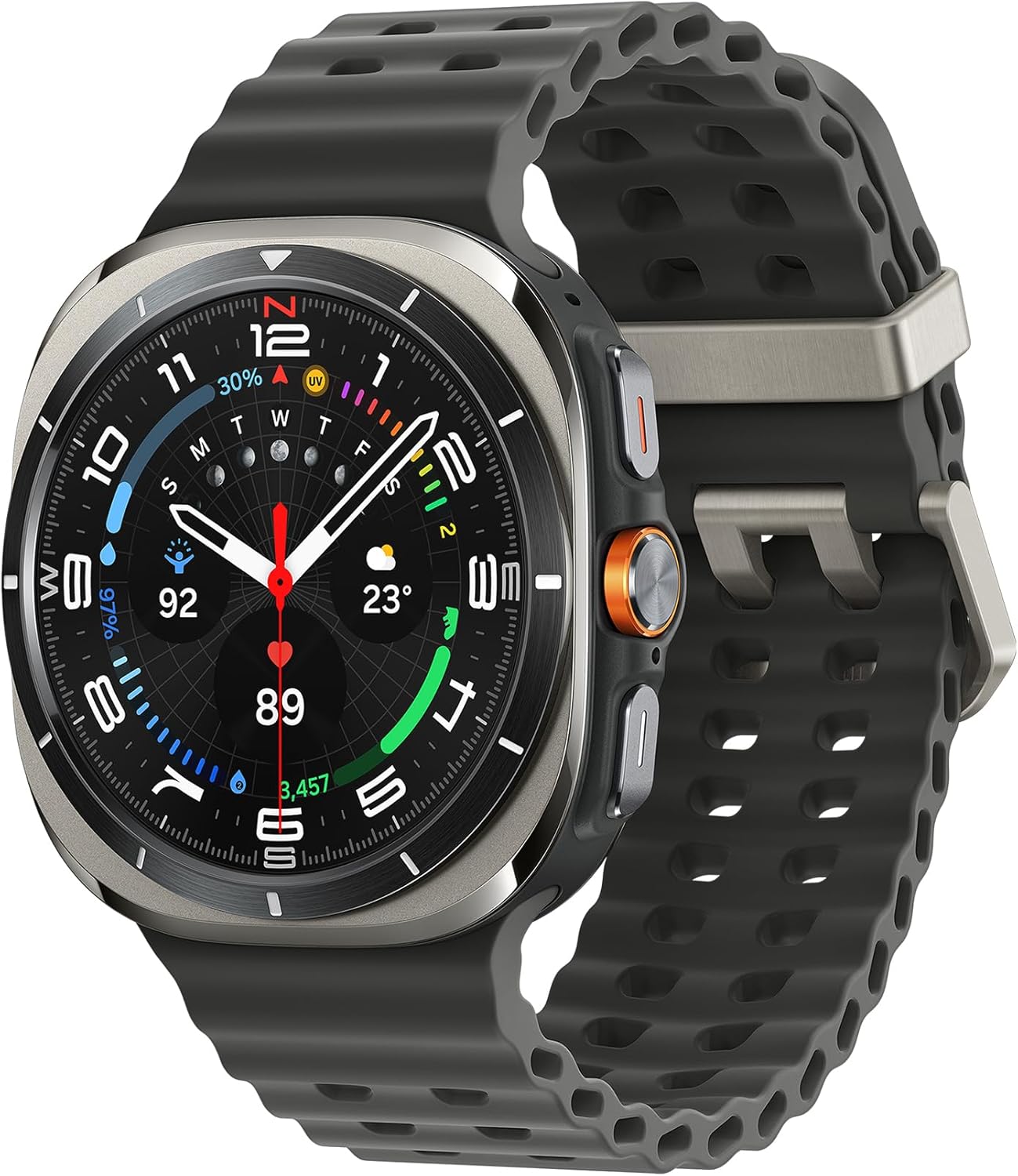 Samsung Galaxy Watch Ultra 2025 (Titanium Silver, LTE, 47mm) Galaxy AI Smartwatch, Shock Resistant Design, Long Lasting Battery, Aerospace Grade Titanium Case [Italian Version]
