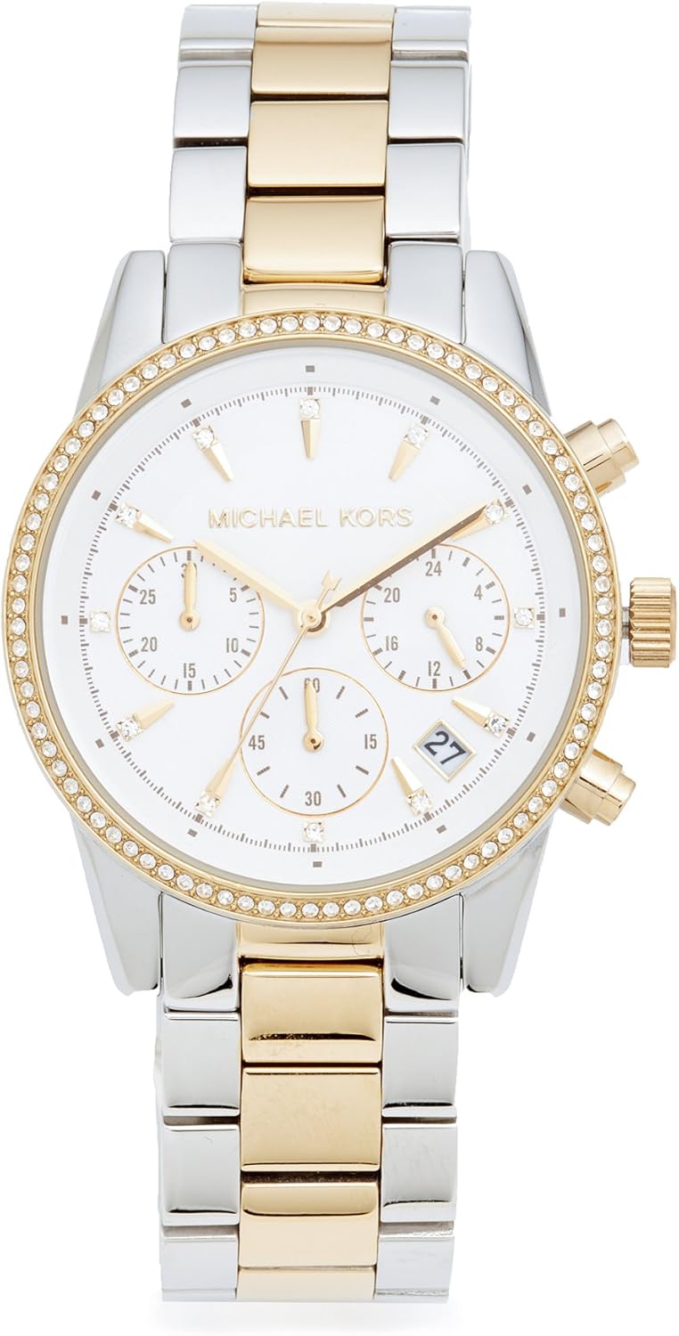 Michael Kors Orologio Bryant da donna, movimento cronografo al quarzo 37 mm con cinturino in acciaio inossidabile