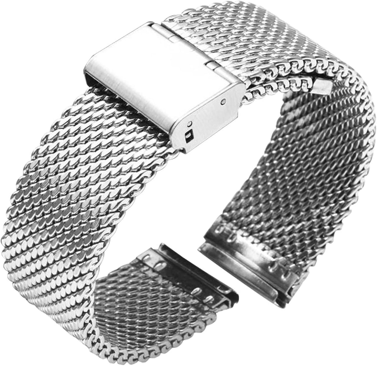 Milanese Watch Straps, Stainless Steel Replacement Band Life Size 12-24mm, Adjustable Stainless Steel Strap for Men and Women, Metal