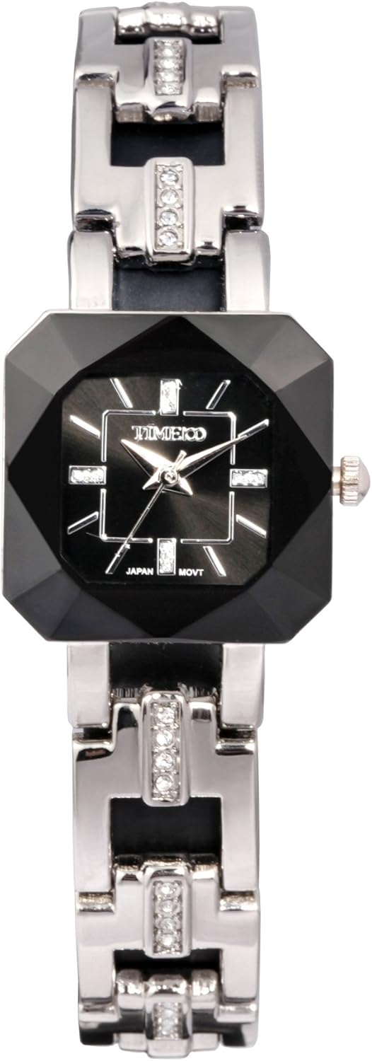 TIME100 Women's Quartz Bracelet Watch, Elegant Fashion with Round Dial with Precious Stones with Waterproof