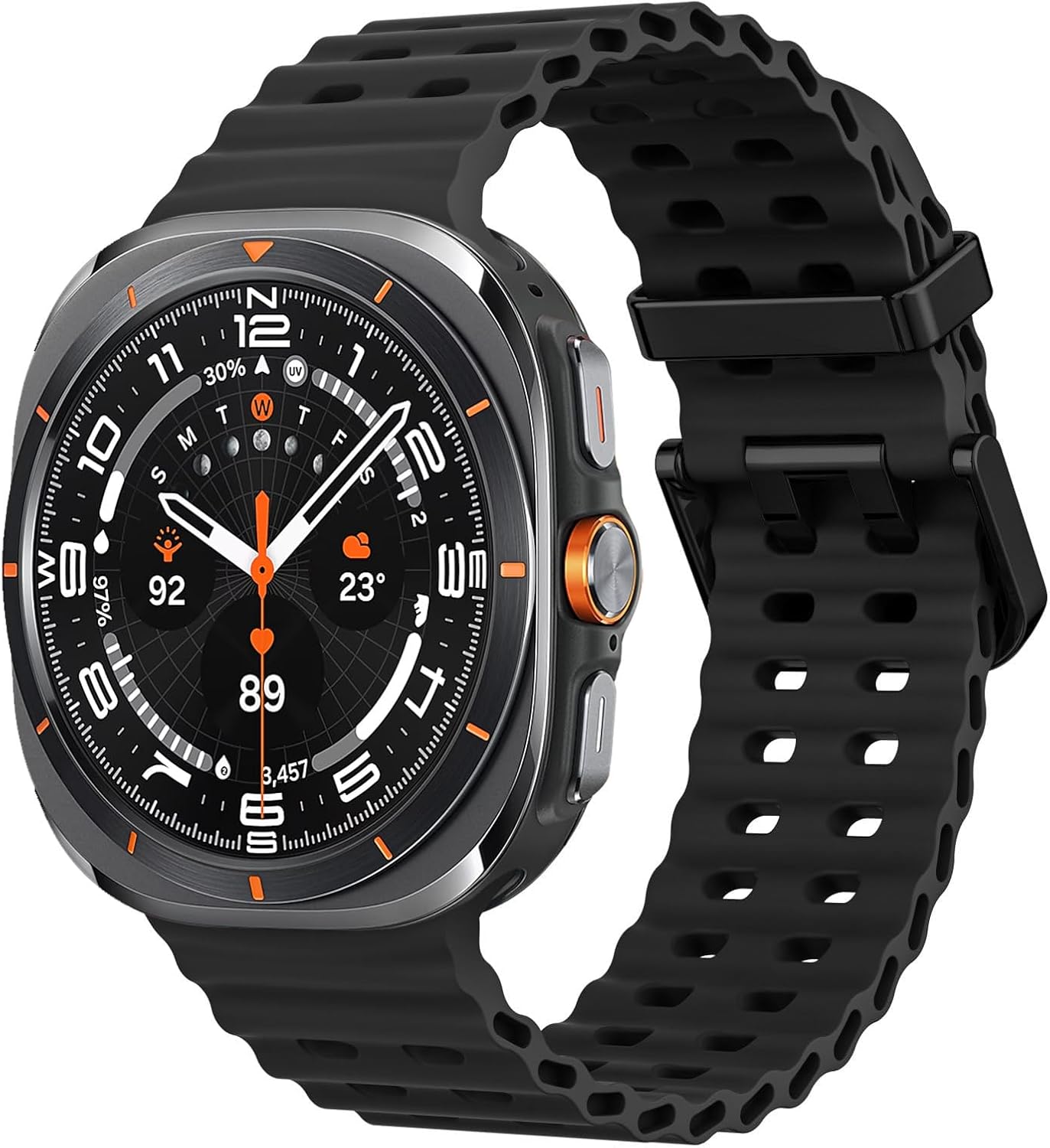 Samsung Galaxy Watch Ultra 47mm Sport Band Unisex Waterproof Soft Silicone Sport Strap for Men Women