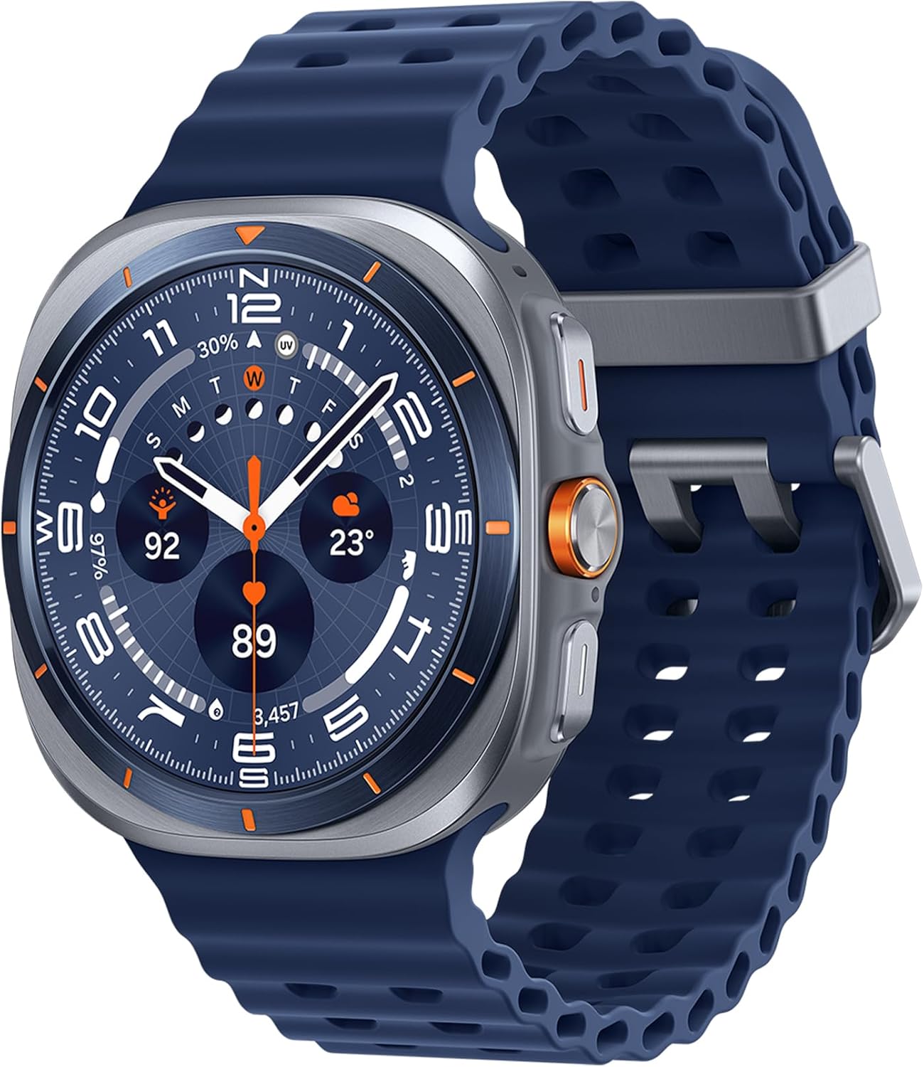 Samsung Galaxy Watch Ultra 2025 (Titanium Blue, LTE, 47mm) Galaxy AI Smartwatch, Shock Resistant Design, Long Lasting Battery, Aerospace Grade Titanium Case [Italian Version]