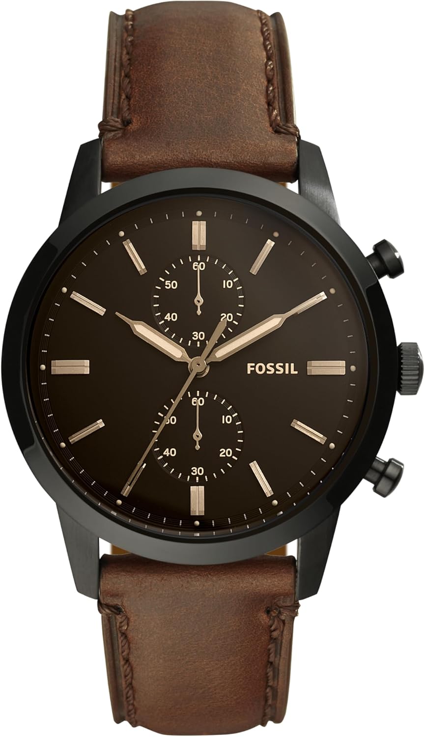 FOSSIL Orologio Townsman da uomo, movimento cronografo al quarzo con cinturino in pelle