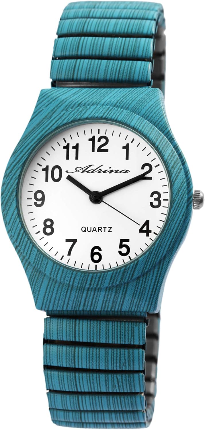Adrina 1700045 Women's Analogue Quartz Stainless Steel Wrist Watch, azure, bracelet
