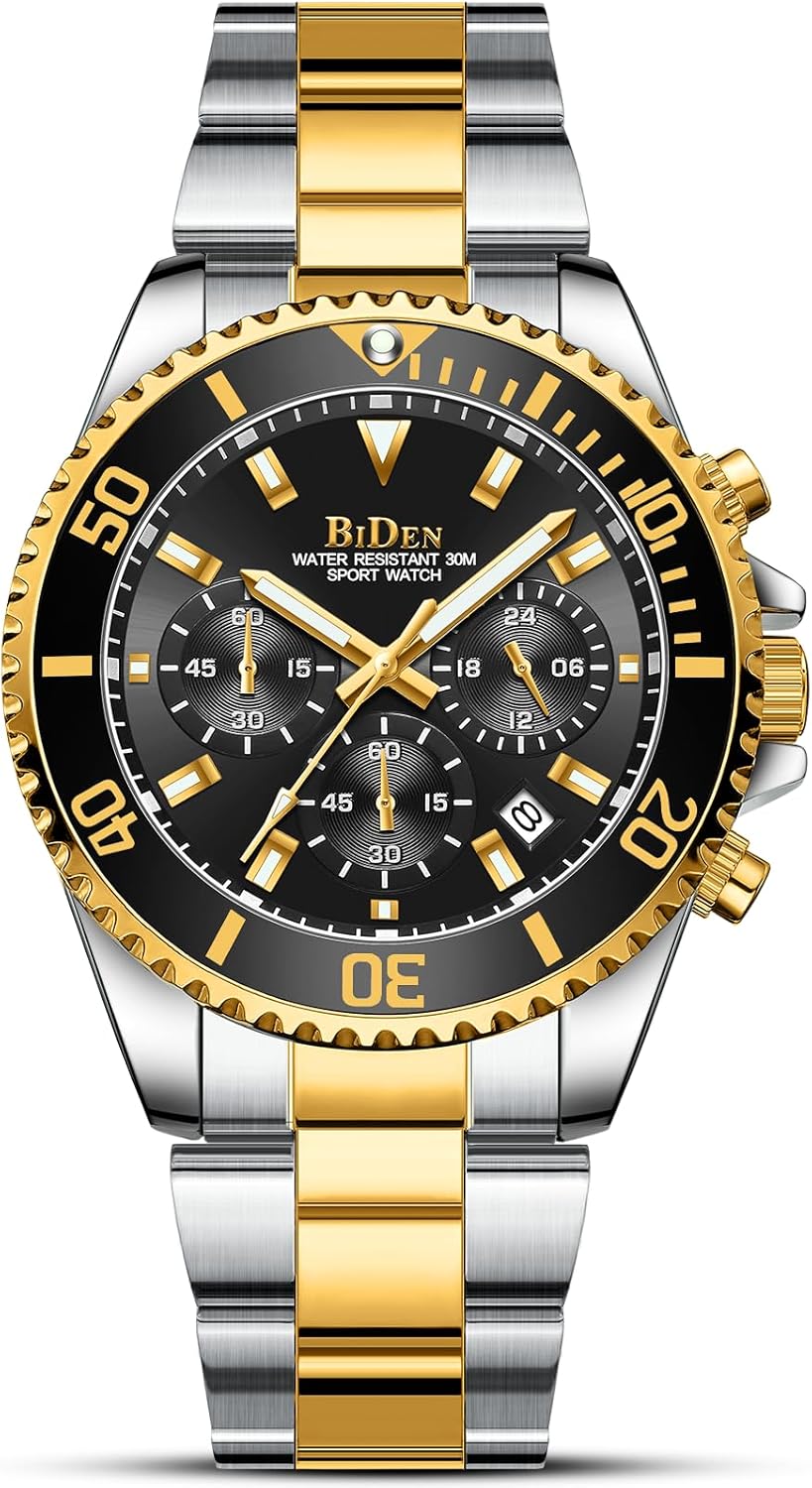 BIDEN BIDEN-0163 Men's Analogue Quartz Watch with Stainless Steel Bracelet