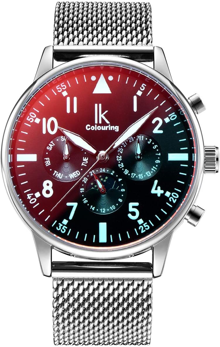 Alienwork IK Men's and Women's Automatic Watch with Mesh Strap