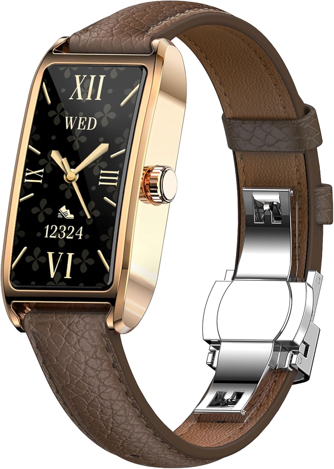 Fitness Tracker Women Slim Elegant Luxury Black Gold Classic Smartwatch Ladies Watch Fitness Tracker Activity Tracker Sports Watch Heart Rate Monitor