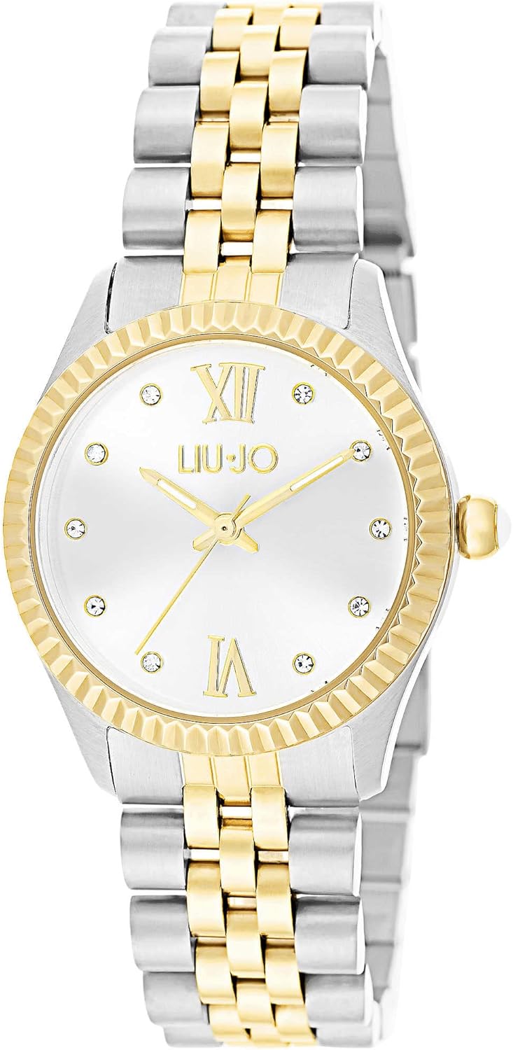 Liu Jo Time Only Watch in Steel with Cubic Zirconia Collection Tiny TLJ1979, silver, bracelet
