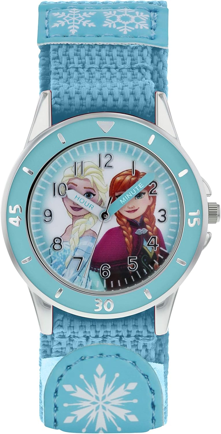 Frozen FZN5014 Girl's Analogue Quartz Watch with Fabric Strap, blue, Strap
