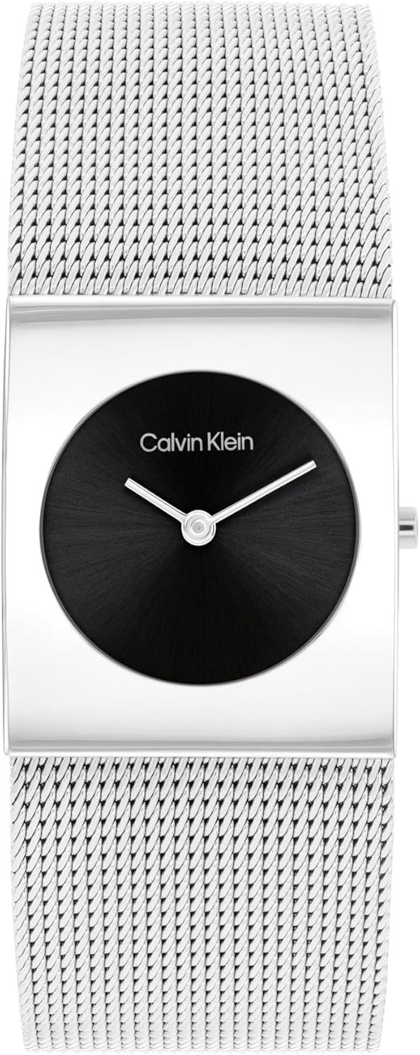 Calvin Klein CK Pulse Collection Women's Analogue Quartz Watch with Stainless Steel Mesh Strap