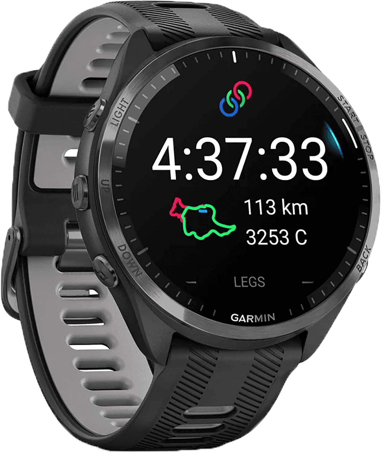 Garmin Forerunner 965 Unisex Running Smartwatch, Size 47.2 mm, Black/Dust Grey