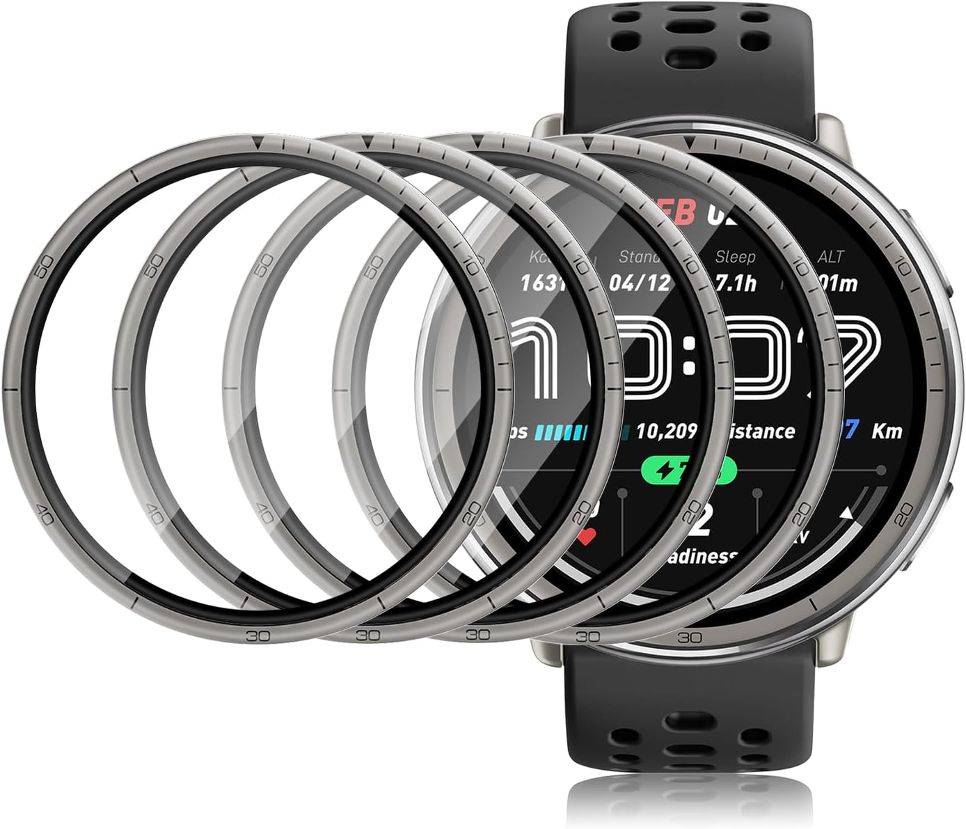 Screen Protector Compatible with Amazfit Active 2, 4 Pieces TPU Screen Protector, Sensitive Touch, Anti-Scratch, Bubble Free, Soft HD TPU Clear Protector Film for Amazfit Active 2