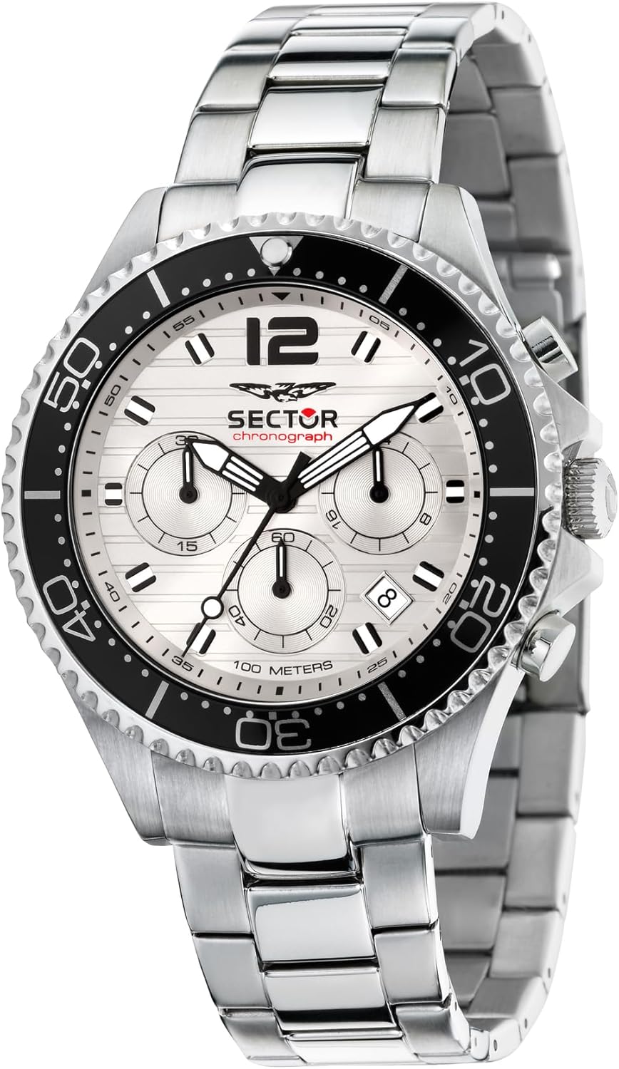 Sector No Limits Men's 230 Limited Edition Chronograph Analogue Watch R3273661046, silver, bracelet
