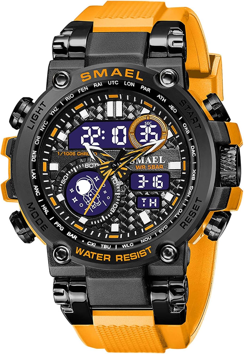 Men's Military Watch with LED Digital Display, Waterproof Tactical Design for Outdoor Sports Use