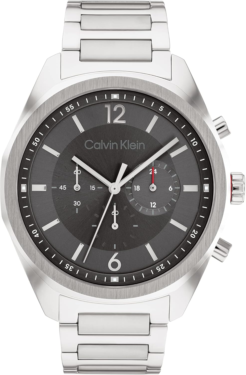 Calvin Klein Orologio con Cronografo al Quarzo da Uomo Collezione CK FORCE con Cinturini in Acciaio Inossidabile