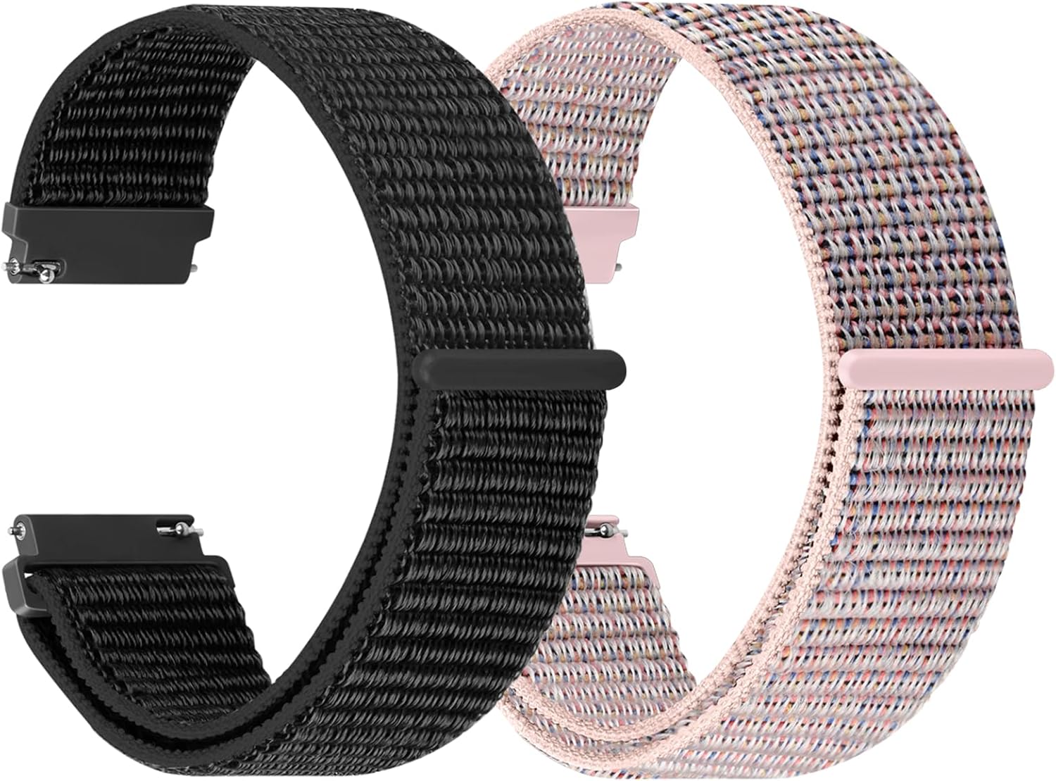 18 mm 19 mm 20 mm 22 mm 24 mm Strap for Men Women, Adjustable Quick Release Nylon Watch Straps for Samsung/Garmin/Fossil/Amazfit/Huawei Watch