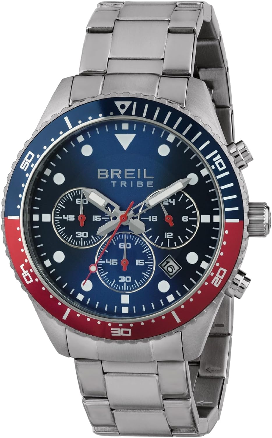 Breil, Sail Collection, Men's Watch, Polished Steel Chronograph, PE902 SUNON Movement, Closure with Buttons and Safety Clasp, 42 mm Case