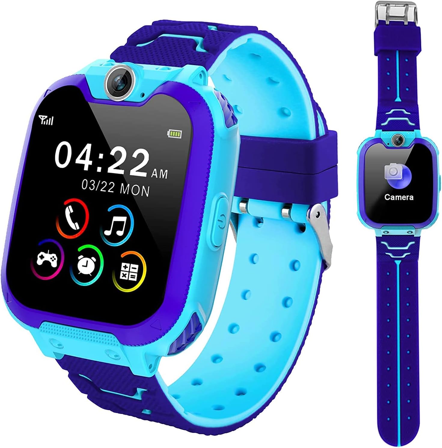 Children's Smartwatch with Phone, Smart Watch with 16 Games Music Call SOS Touchscreen Camera, Smart Watch for Boys Girls Birthday Gift [Built-in SD Card]