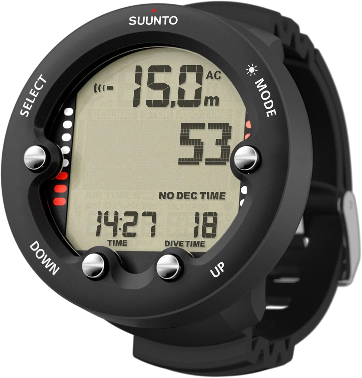 SUUNTO Dive Zoop Novo Orologio Subacqueo Digitale con Ampio Display Retroilluminato, Impermeabile 80 M, Computer Subacquei con Funzioni di Allarme, Meteo, 1,5 Anni di Durata in modalità Scuba