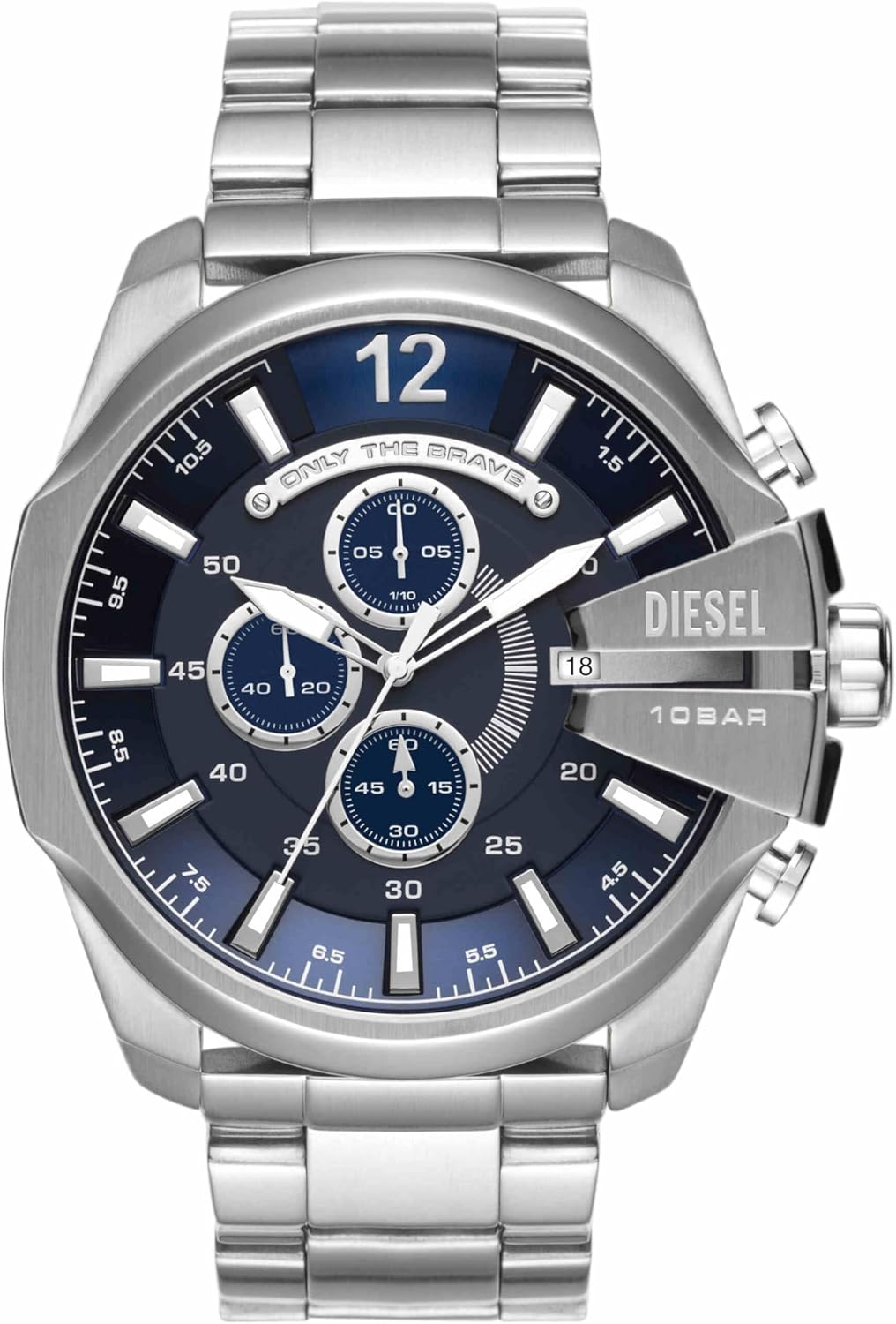 Diesel Chief Series Men's Watch Chronograph Movement with Silicone, Stainless Steel or Leather Strap