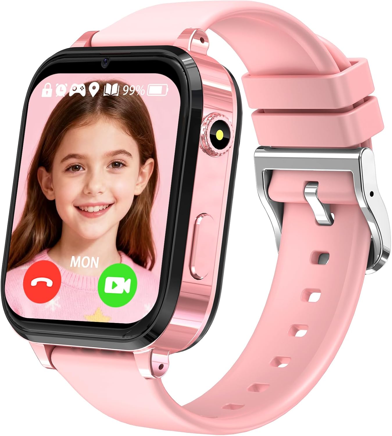 clleylise Kids Smart Watch with GPS and Phone, Kids Smart Watch Voice Chat SOS IP68 Waterproof Play Alarm Clock Touch Screen Smartwatch for Boys Girls 4-15 Years