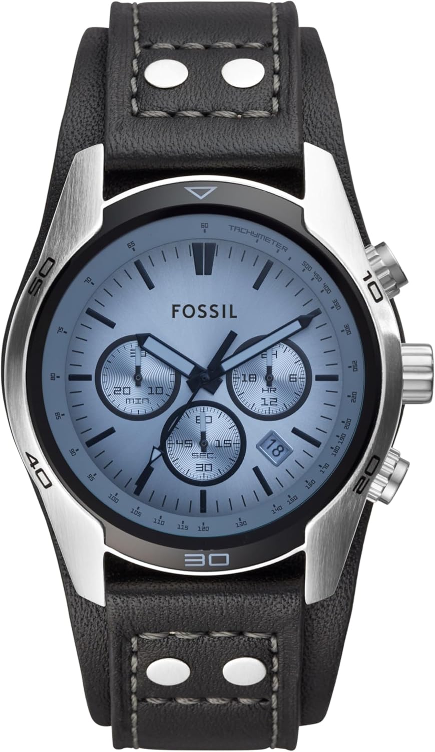 Fossil Coachman Men's Watch Chronograph Movement Leather or Stainless Steel Bracelet