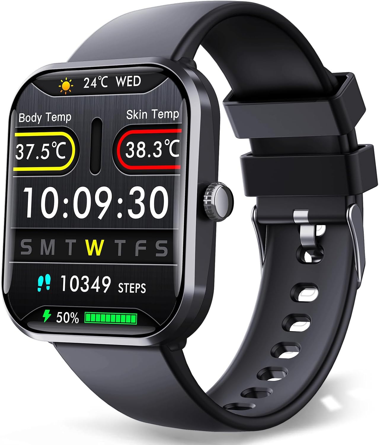 Smartwatch Men Women Bluetooth Calls Smart Watch with LCD Display 1.90 Inches Pedometer/Sleep/Heart Rate Monitor, Waterproof IP67 100+ Fitness Mode, Fitness Tracker for Android iOS