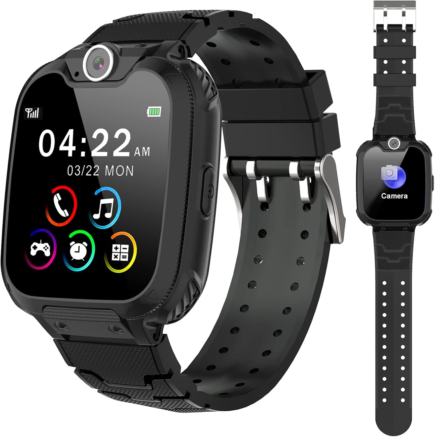 Children's Smartwatch with Phone, Smart Watch with 16 Games Music Call SOS Touchscreen Camera, Smart Watch for Boys Girls Birthday Gift [Built-in SD Card]