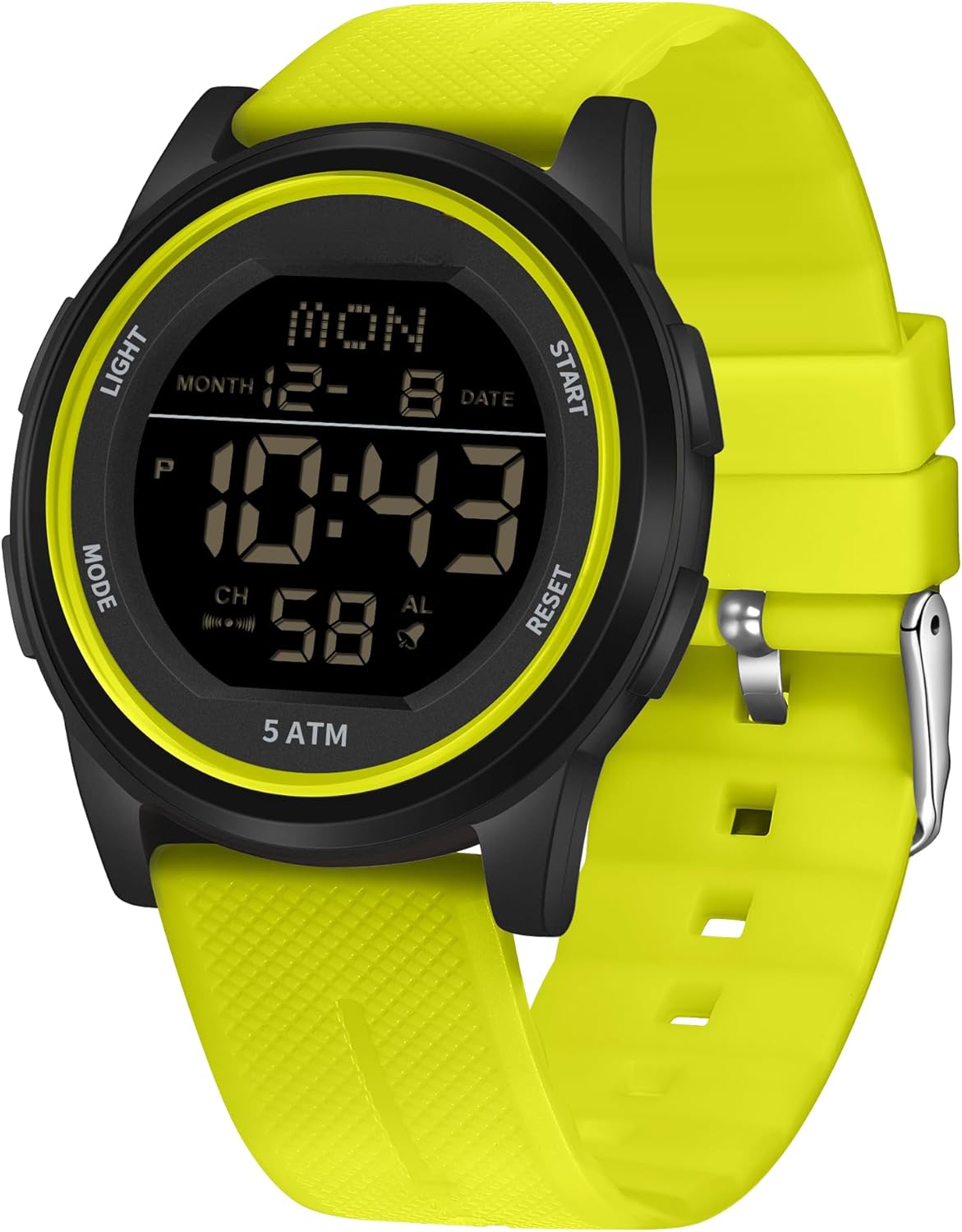 Forrader Mens Digital Sport Watch Waterproof Military Stopwatch LED Backlight Alarm Countdown Date