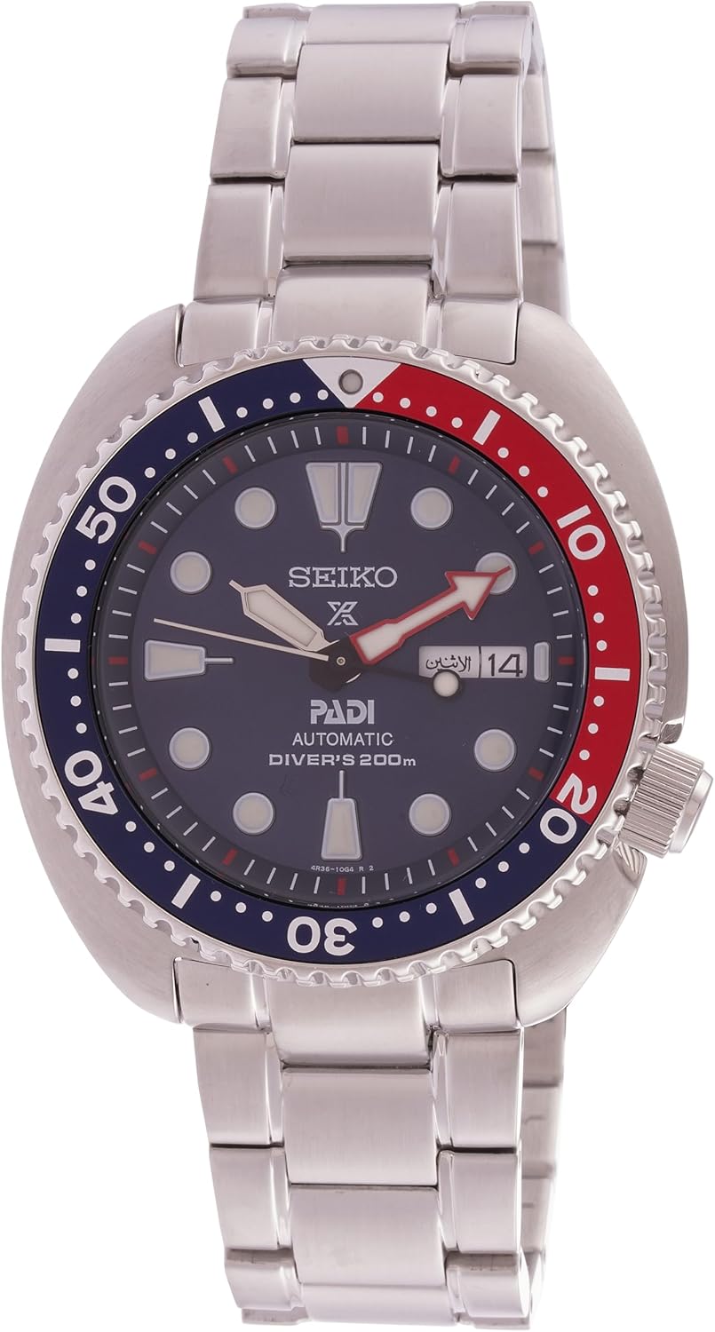 Seiko Prospex PADI Automático Diver's Watch 200 m Maple Azul Rojo SRPE99K1, Strap, Bracelet