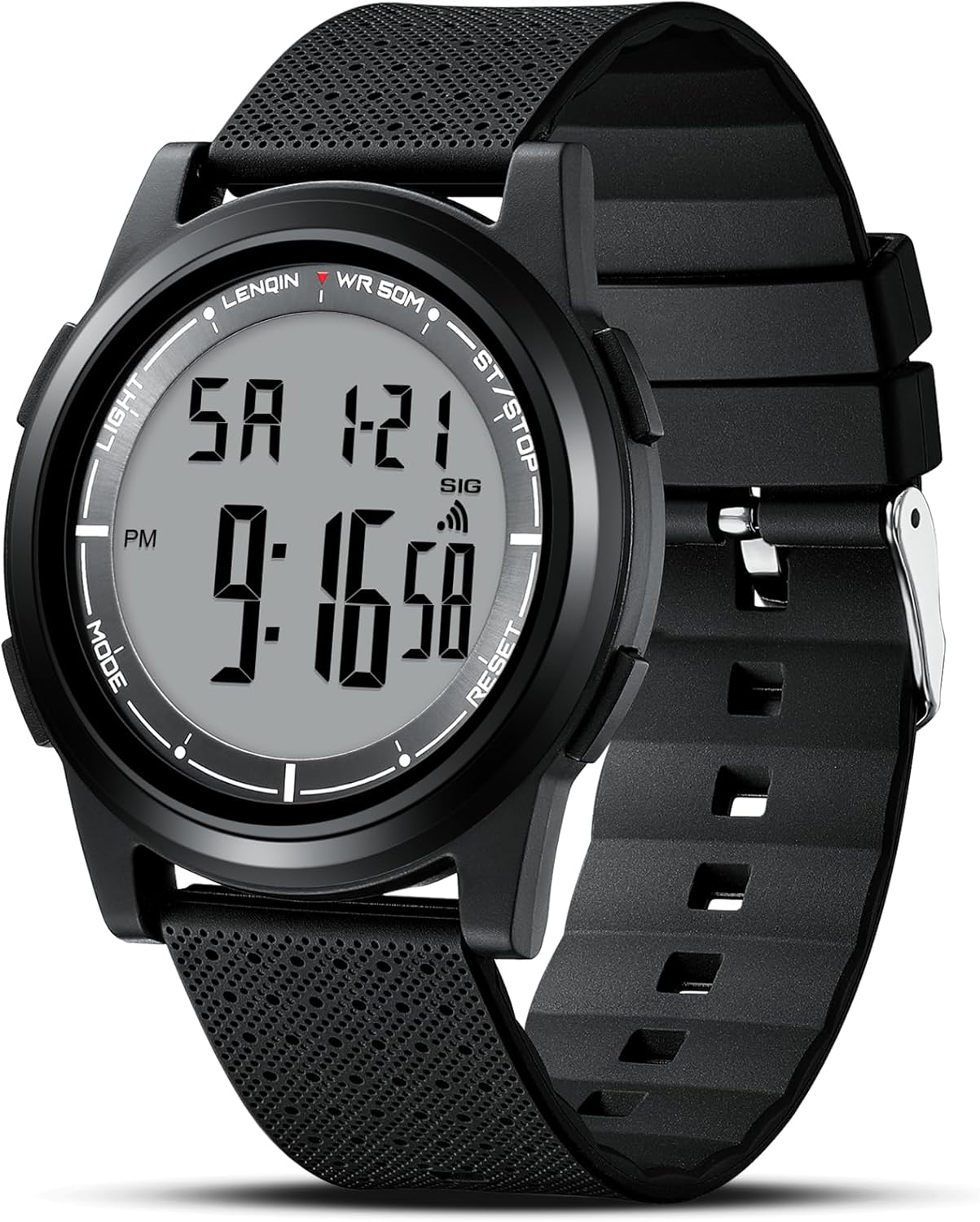 LN LENQIN Mens Watches Men Waterproof Digital Sports Watch Ultra-thin Military Watch Backlight Minute Stopwatch Alarm