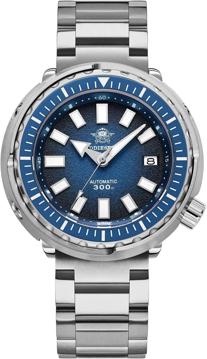 ADDIESDIVE NH35 Automatic Men's Watch, Synthetic Sapphire Movement, 300 m Rotating Bezel Waterproof Diver Watch Stainless Steel Luminous for Diving