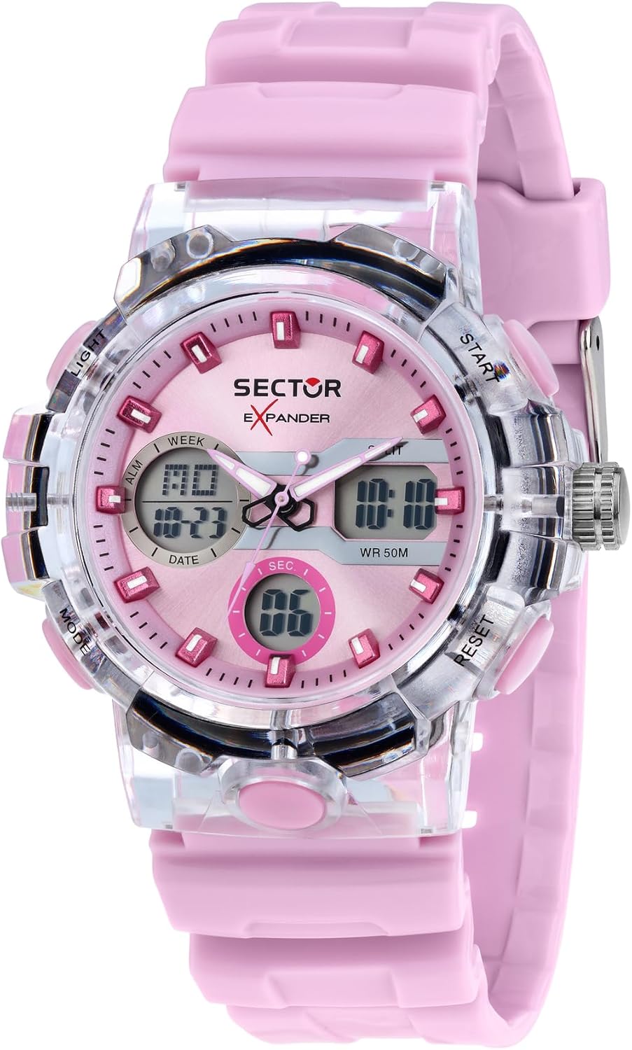 Sector No Limits Women's Watch, Digital, Plastic Strap, 43 mm Case, EX-46 Collection, Women's Gift - R3251242501