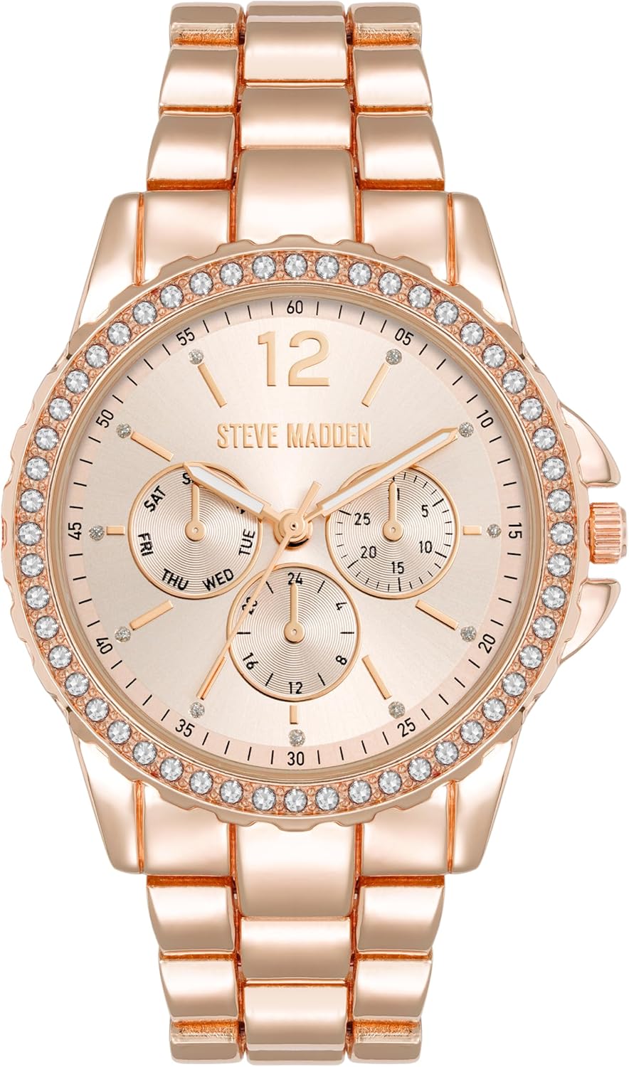 Steve Madden Ladies Genuine Crystal Band Watch