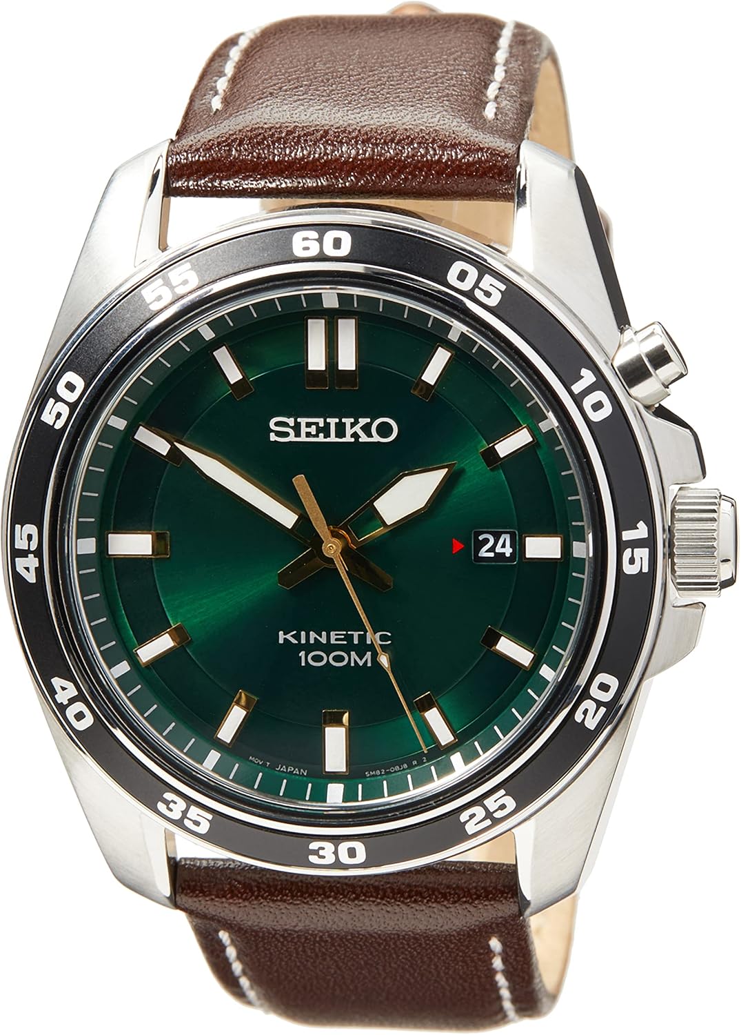 Seiko Men's Automatic Analogue Watch with Leather Strap