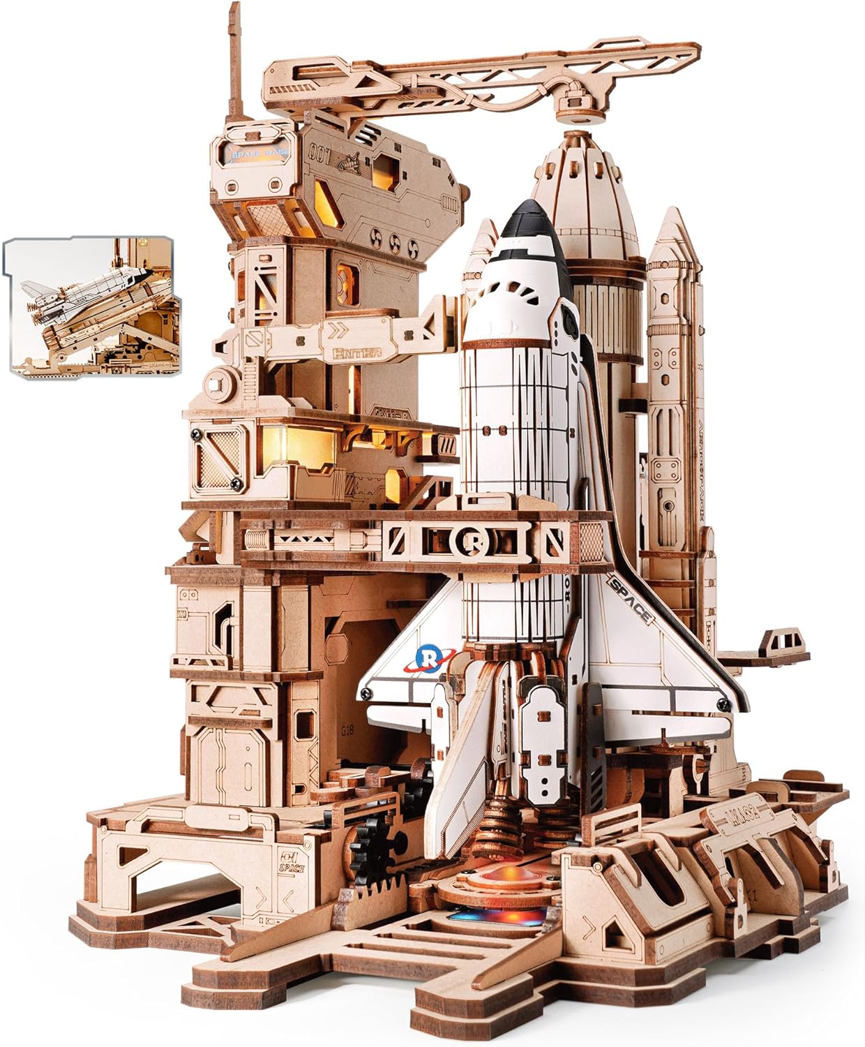 ROKR 3D Wooden Puzzle Space Shuttle, Model Building Adults Rocket Birthday Gifts for Children and Adults, Space Shuttle, LKA02