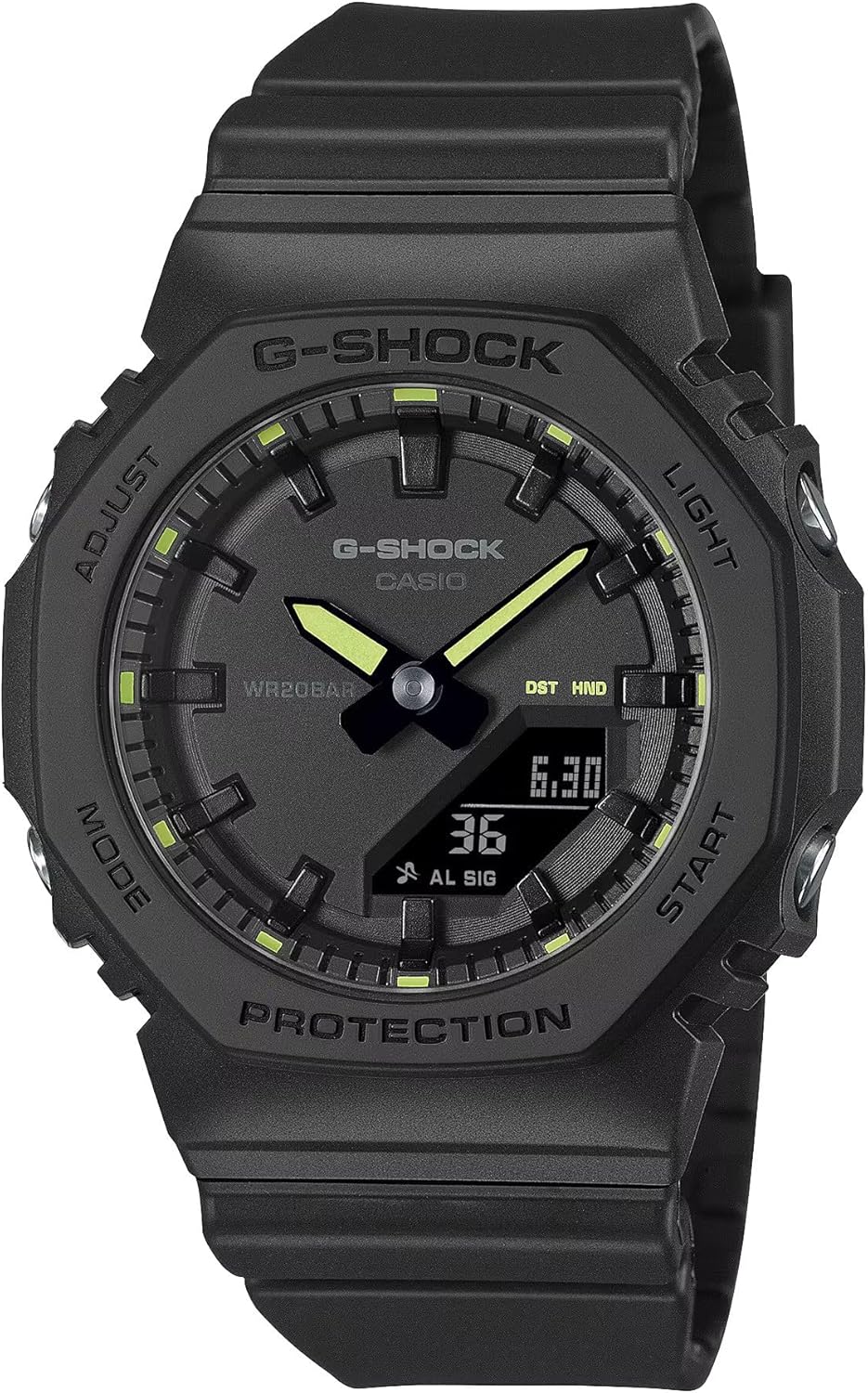 Casio G-shock GMA-P2100SA-1A2ER Unisex Quartz Sports Bracelet and Case Black Resin Dial Analogue Digital Black Dial