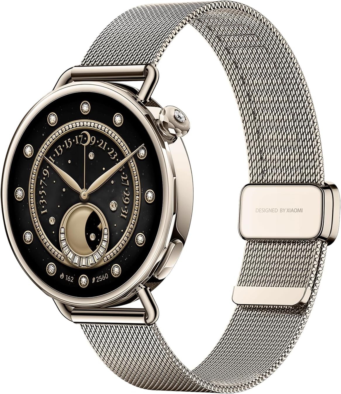 Xiaomi Watch S4 41mm: Ultra-Light 32g Compact Smartwatch, Cycle Prediction, One Tap Health Check, 150+ Sports Modes, Security Functions, HyperOS 3, Sunset Gold Milanese Strap