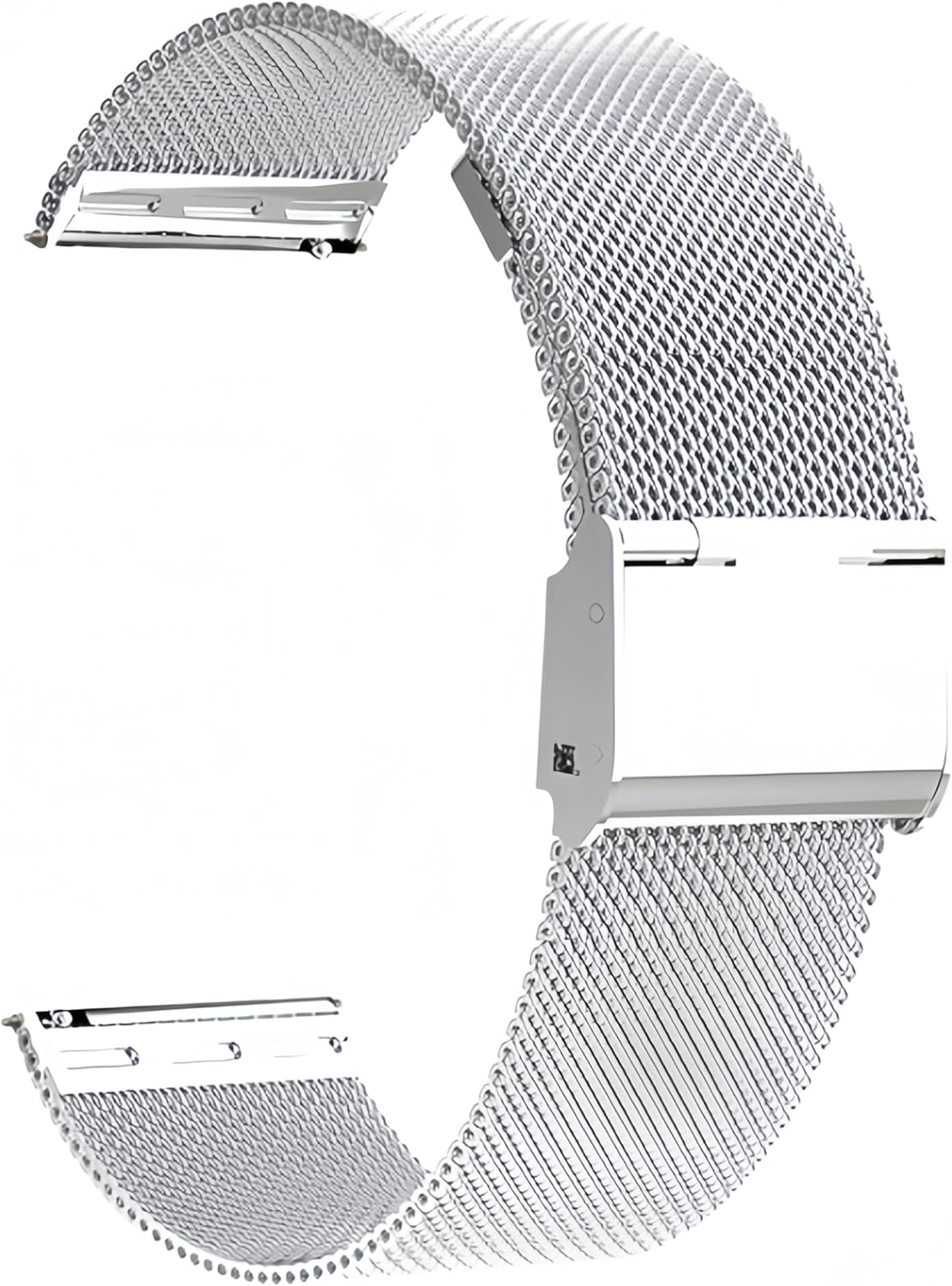 Microwear Stainless Steel Watch Strap, 16/18/20/22 mm Braided Mesh Smartwatch Strap Bracelet Buckle for Men and Women …