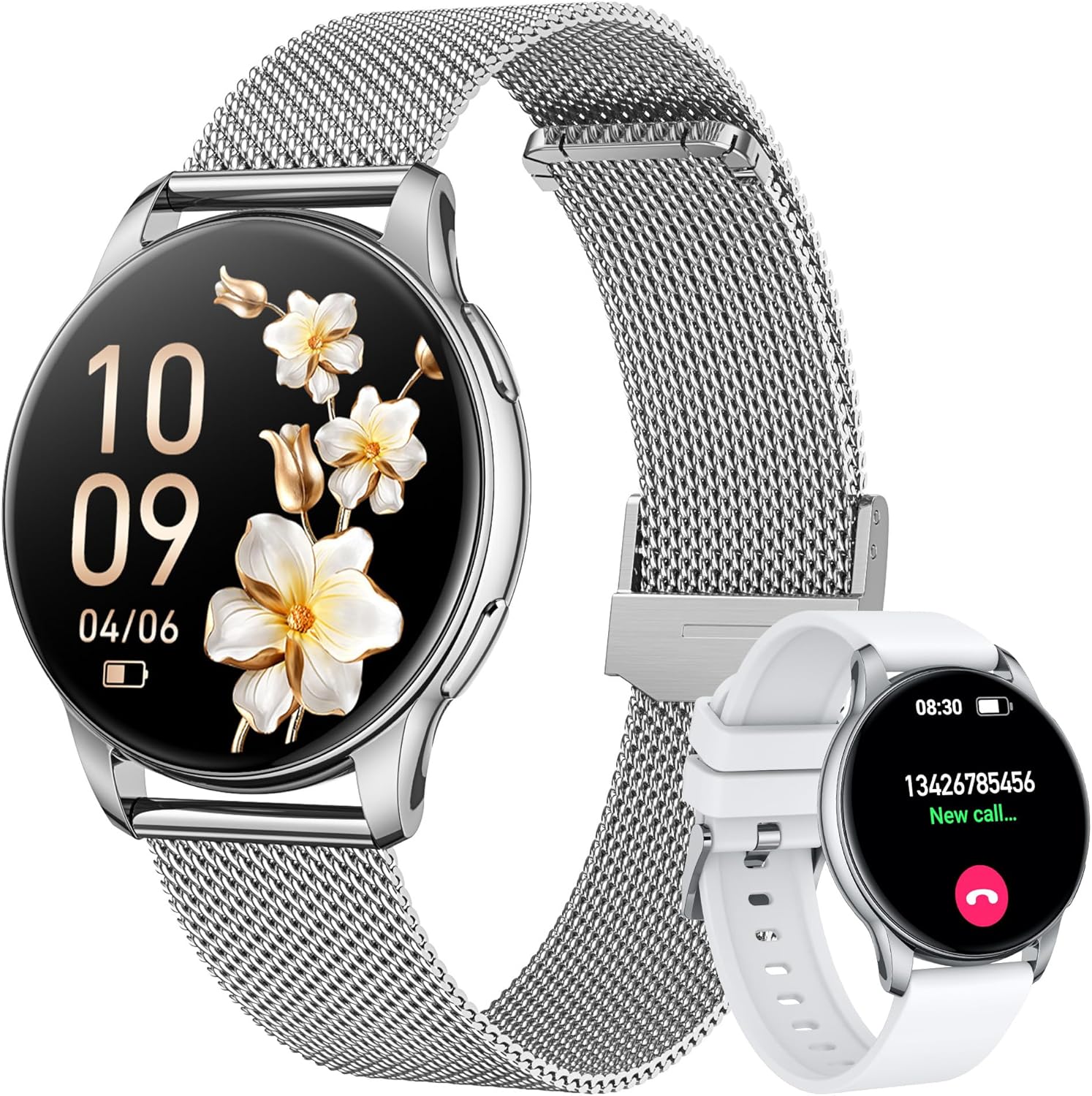 Women's Smart Watch Smartwatch: 1.32 Inches Digital Watches with Answer Calls Sports Modes Blood Pressure Sleep Pedometer Waterproof IP68 Fitness Trackers for iOS Android